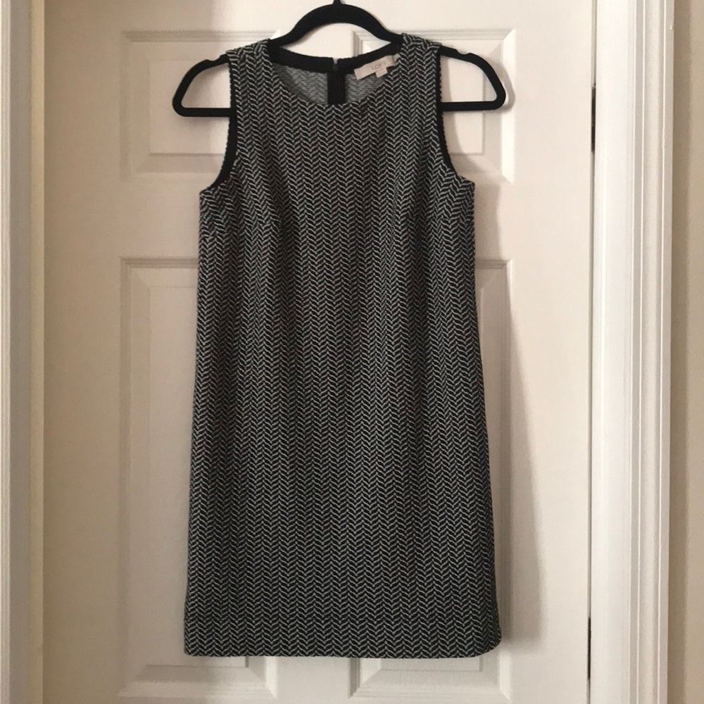Loft black and white dress